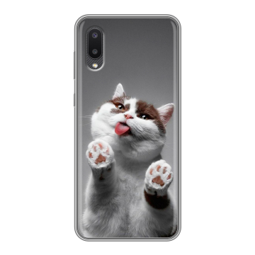 Силиконовый чехол на Samsung Galaxy A02 с принтом Коты Силиконовый чехол на Samsung Galaxy A02 с принтом Коты
