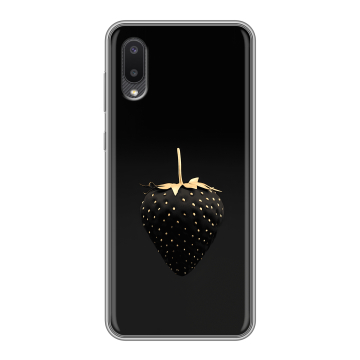 Силиконовый чехол на Samsung Galaxy A02 с принтом Черная клубника Силиконовый чехол на Samsung Galaxy A02 с принтом Черная клубника