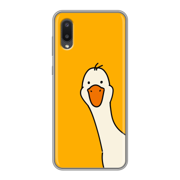 Силиконовый чехол на Samsung Galaxy A02 с принтом Утка Силиконовый чехол на Samsung Galaxy A02 с принтом Утка