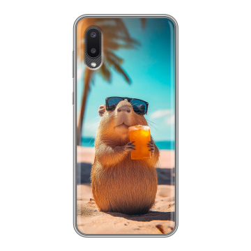 Силиконовый чехол на Samsung Galaxy A02 с принтом Капибара Силиконовый чехол на Samsung Galaxy A02 с принтом Капибара