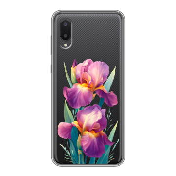 Силиконовый чехол на Samsung Galaxy A02 с принтом Цветы орхидеи