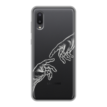 Силиконовый чехол на Samsung Galaxy A02 с принтом Сотворение мира
