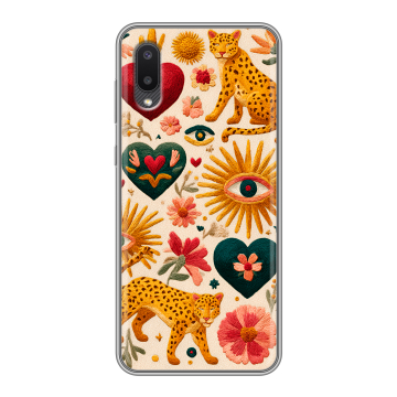 Силиконовый чехол на Samsung Galaxy A02 с принтом Модный принт