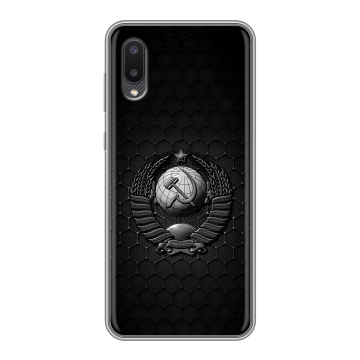 Силиконовый чехол на Samsung Galaxy A02 с принтом Герб Флаг СССР Силиконовый чехол на Samsung Galaxy A02 с принтом Герб Флаг СССР