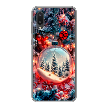 Силиконовый чехол на Samsung Galaxy A02 с принтом Новый год