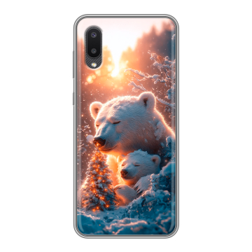 Силиконовый чехол на Samsung Galaxy A02 с принтом Новый год