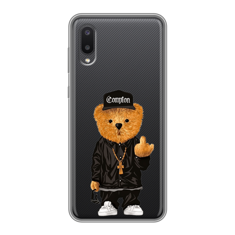 Силиконовый чехол на Samsung Galaxy A02 с принтом Мишка Силиконовый чехол на Samsung Galaxy A02 с принтом Мишка