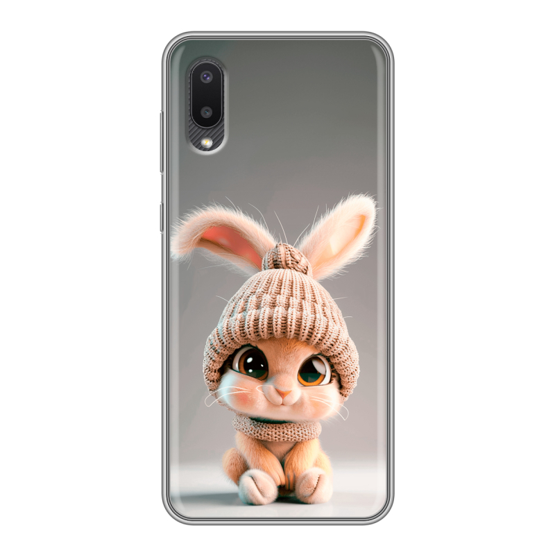 Силиконовый чехол на Samsung Galaxy A02 с принтом Кролик Силиконовый чехол на Samsung Galaxy A02 с принтом Кролик