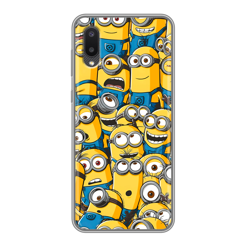 Силиконовый чехол на Samsung Galaxy A02 с принтом Миньоны Силиконовый чехол на Samsung Galaxy A02 с принтом Миньоны