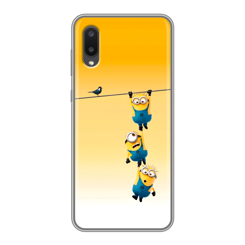 Пластиковый чехол на Samsung Galaxy A02 с принтом Миньоны Пластиковый чехол на Samsung Galaxy A02 с принтом Миньоны