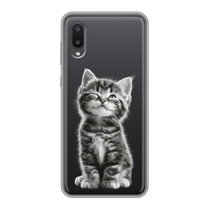 Силиконовый чехол на Samsung Galaxy A02 с принтом Котенок Силиконовый чехол на Samsung Galaxy A02 с принтом Котенок