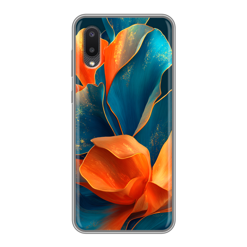 Силиконовый чехол на Samsung Galaxy A02 с принтом Цветы Силиконовый чехол на Samsung Galaxy A02 с принтом Цветы