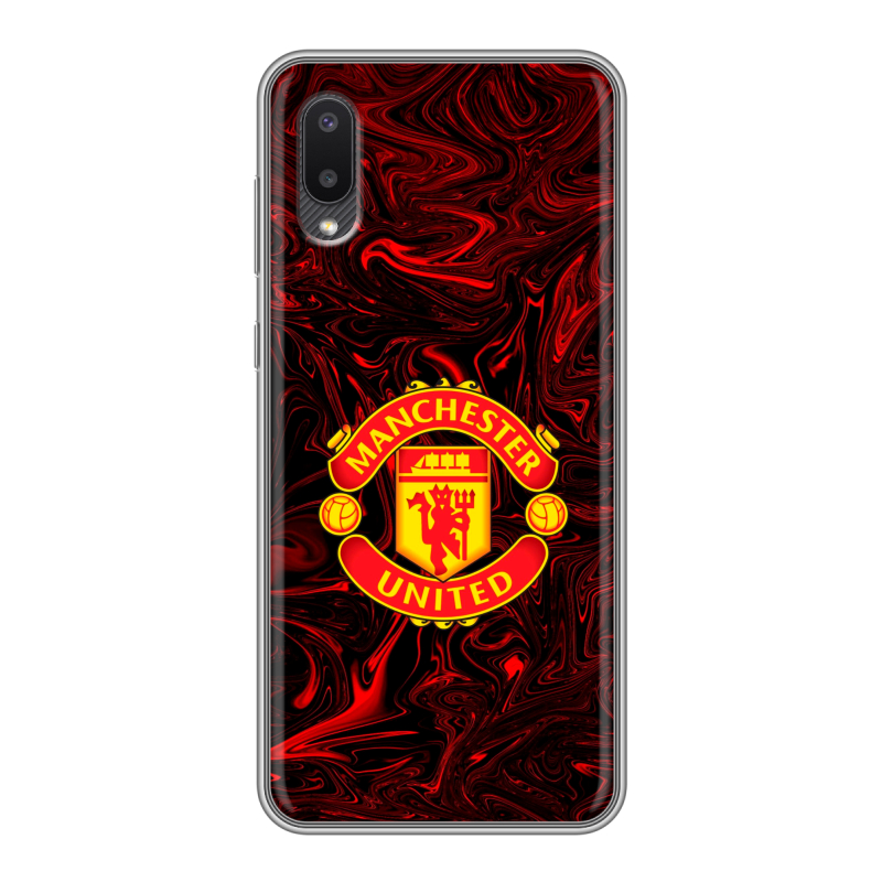 Пластиковый чехол на Samsung Galaxy A02 с принтом Manchester United Пластиковый чехол на Samsung Galaxy A02 с принтом Manchester United