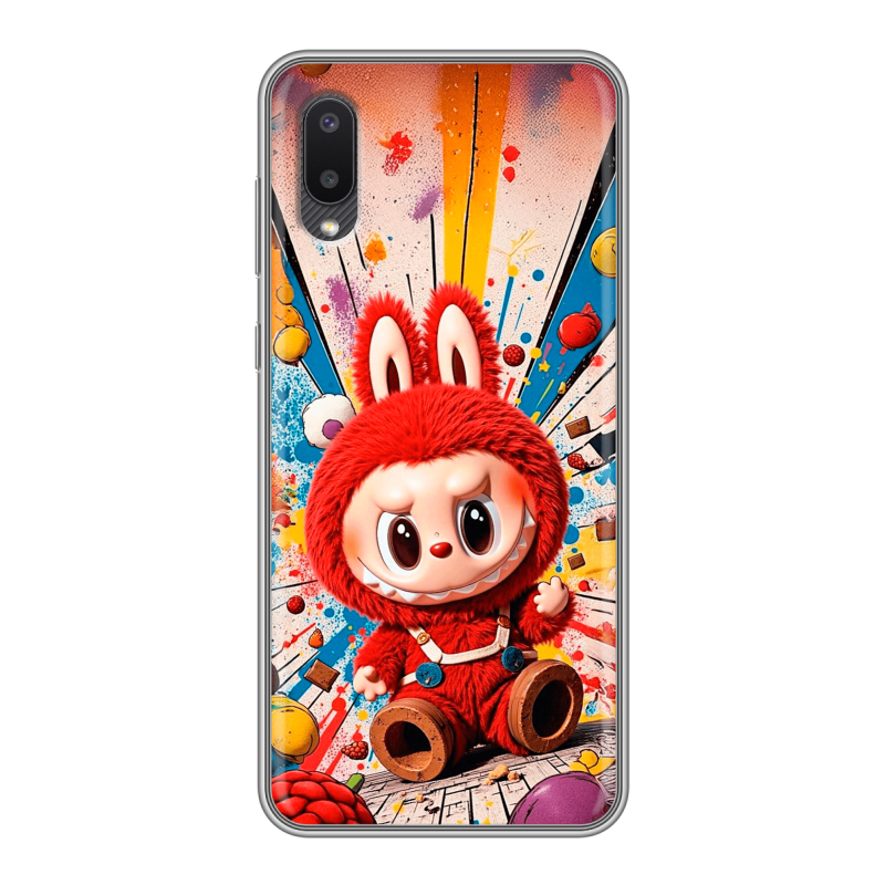 Пластиковый чехол на Samsung Galaxy A02 с принтом Labubu Лабубу Пластиковый чехол на Samsung Galaxy A02 с принтом Labubu Лабубу