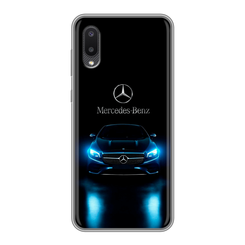 Пластиковый чехол на Samsung Galaxy A02 с принтом Mercedes Мерседес Пластиковый чехол на Samsung Galaxy A02 с принтом Mercedes Мерседес