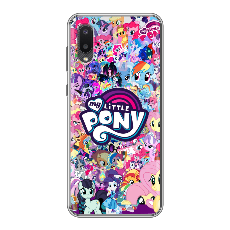 Силиконовый чехол на Samsung Galaxy A02 с принтом My little pony Дружба чудо Силиконовый чехол на Samsung Galaxy A02 с принтом My little pony Дружба чудо