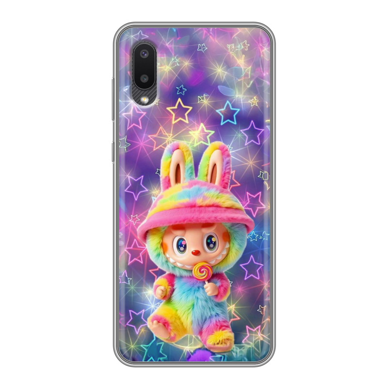 Пластиковый чехол на Samsung Galaxy A02 с принтом Labubu Лабубу Пластиковый чехол на Samsung Galaxy A02 с принтом Labubu Лабубу