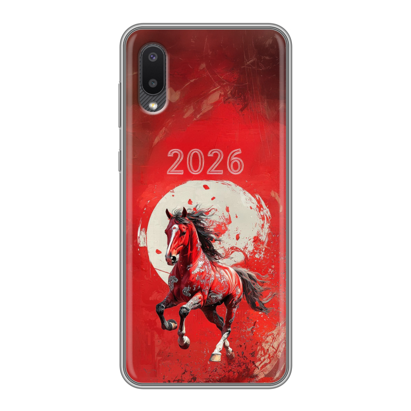 Силиконовый чехол на Samsung Galaxy A02 с принтом Новый год Силиконовый чехол на Samsung Galaxy A02 с принтом Новый год