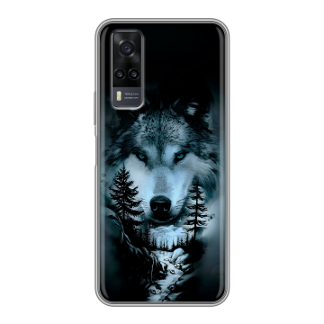 Силиконовый чехол на Vivo Y31 с принтом Лесной волк Силиконовый чехол на Vivo Y31 с принтом Лесной волк