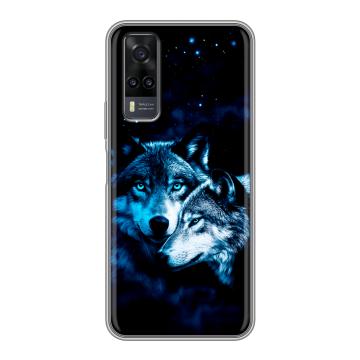 Силиконовый чехол на Vivo Y31 с принтом Волки Силиконовый чехол на Vivo Y31 с принтом Волки