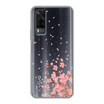 Силиконовый чехол на Vivo Y31 с принтом Ветка сакуры