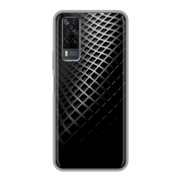 Силиконовый чехол на Vivo Y31 с принтом Текстура металла