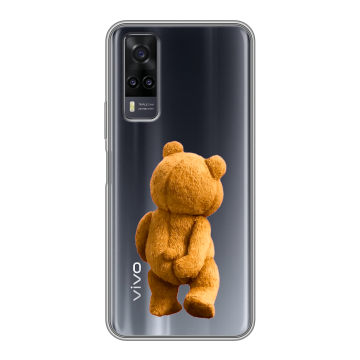Силиконовый чехол на Vivo Y31 с принтом Медведь