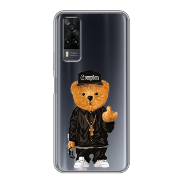 Силиконовый чехол на Vivo Y31 с принтом Плюшевый медведь