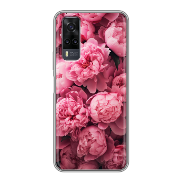 Силиконовый чехол на Vivo Y31 с принтом цветы пионы