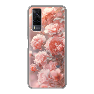Силиконовый чехол на Vivo Y31 с принтом Розовые розы