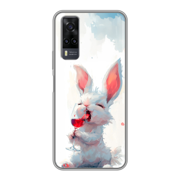 Силиконовый чехол на Vivo Y31 с принтом кролик зайчик