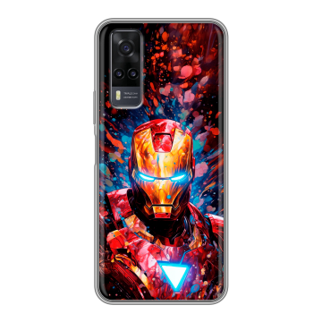 Силиконовый чехол на Vivo Y31 с принтом Железный человек Ironman
