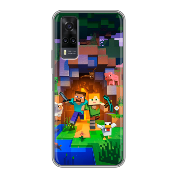 Силиконовый чехол на Vivo Y31 с принтом Майнкрафт Minecraft Силиконовый чехол на Vivo Y31 с принтом Майнкрафт Minecraft