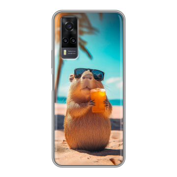 Силиконовый чехол на Vivo Y31 с принтом Капибара Силиконовый чехол на Vivo Y31 с принтом Капибара