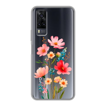 Силиконовый чехол на Vivo Y31 с принтом Цветы Силиконовый чехол на Vivo Y31 с принтом Цветы