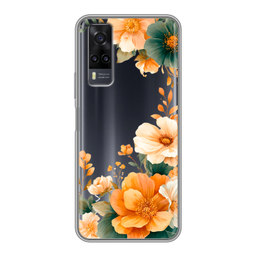 Силиконовый чехол на Vivo Y31 с принтом Цветы принт Силиконовый чехол на Vivo Y31 с принтом Цветы принт