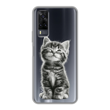 Силиконовый чехол на Vivo Y31 с принтом Котенок