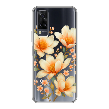 Силиконовый чехол на Vivo Y31 с принтом Цветы Силиконовый чехол на Vivo Y31 с принтом Цветы