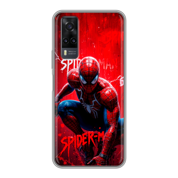 Силиконовый чехол на Vivo Y31 с принтом Spiderman Человек паук Силиконовый чехол на Vivo Y31 с принтом Spiderman Человек паук