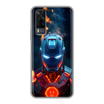 Силиконовый чехол на Vivo Y31 с принтом IronMan Железный человек
