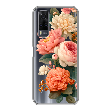 Силиконовый чехол на Vivo Y31 с принтом цветы Силиконовый чехол на Vivo Y31 с принтом цветы