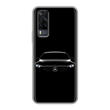 Силиконовый чехол на Vivo Y31 с принтом Mercedes Мерседес
