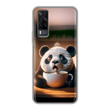 Силиконовый чехол на Vivo Y31 с принтом смешная панда