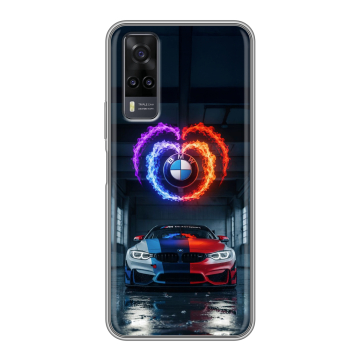 Силиконовый чехол на Vivo Y31 с принтом BMW БМВ