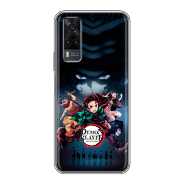 Силиконовый чехол на Vivo Y31 с принтом Demon Slayer Клинок рассекающий демонов
