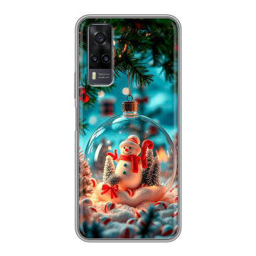 Силиконовый чехол на Vivo Y31 с принтом Новый год Силиконовый чехол на Vivo Y31 с принтом Новый год
