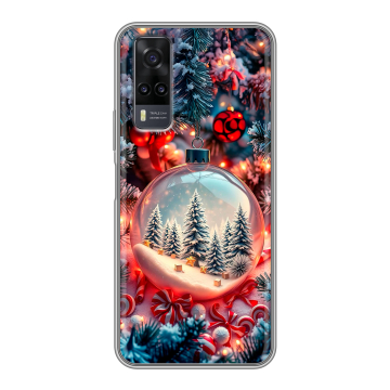 Силиконовый чехол на Vivo Y31 с принтом Новый год Силиконовый чехол на Vivo Y31 с принтом Новый год
