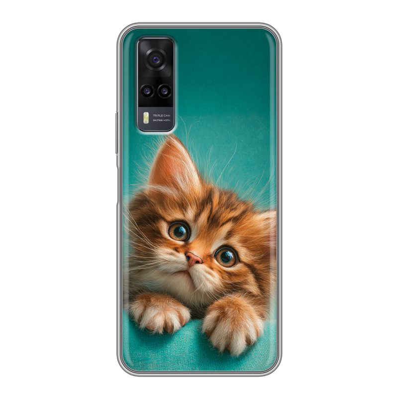 Силиконовый чехол на Vivo Y31 с принтом котенок Силиконовый чехол на Vivo Y31 с принтом котенок