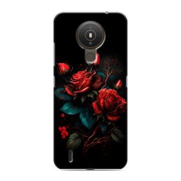Силиконовый чехол на Nokia 1.4 с принтом Розы красные Силиконовый чехол на Nokia 1.4 с принтом Розы красные
