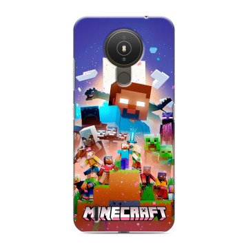 Силиконовый чехол на Nokia 1.4 с принтом Майнкрафт Minecraft